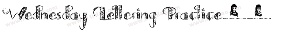Wednesday Lettering Practice字体转换